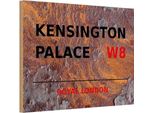 Vianmo Insegna In Legno 12X18 Cm Royal Kensington Palace W8