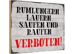 Vianmo Insegna In Legno 20X30 Cm Rumlungern Saufen Verboten