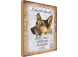 Vianmo Insegna In Legno 30X20 Cm SchäFerhund Hund
