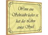 Vianmo Insegna In Legno 20X30 Cm Schraube Locker Leben Spiel