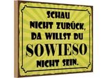 Vianmo Insegna In Legno 20X30 Cm Schau Nicht ZurüCk