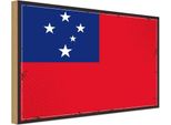 Vianmo Insegna In Legno 20X30 Cm Bandiera Samoas Flag Of Samoa