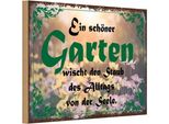 Vianmo Insegna In Legno 12X18 Cm SchöNer Garten Wischt Den Staub