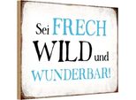 Vianmo Insegna In Legno 20X30 Cm Sei Frech Wild Wunderbar