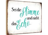 Vianmo Insegna In Legno 12X18 Cm Sei Die Stimme Nicht Das Echo