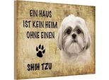 Vianmo Insegna In Legno 12X18 Cm Shih Tzu Hund