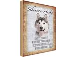 Vianmo Insegna In Legno 18X12 Cm Siberian Husky Hund