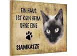 Vianmo Insegna In Legno 12X18 Cm Siamkatze Katze Ohne Kein Heim