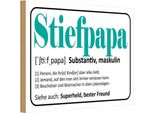 Vianmo Insegna In Legno 12X18 Cm Stiefpapa Superheld Freund