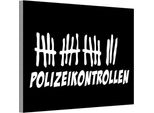 Vianmo Insegna In Legno 12X18 Cm Strichliste Polizeikontrollen Schwarzes