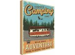 Vianmo Insegna In Legno 30X20 Cm Summer Camping Time Adventure