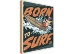 Vianmo Insegna In Legno 18X12 Cm Surfing Burn To Surf Long Beach Sommer