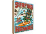 Vianmo Insegna In Legno 18X12 Cm Surfing Paradise Hawaii Sommer Sport