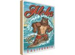 Vianmo Insegna In Legno 18X12 Cm Surfing Aloha California Sommer Sport