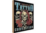 Vianmo Insegna In Legno 30X20 Cm Tattoo International Tatoo