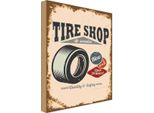Vianmo Insegna In Legno 18X12 Cm Tire Shop Reifen Service
