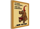 Vianmo Insegna In Legno 30X20 Cm Tiere Mag NashöRner Sind Wie EinhöRner