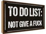 Vianmo Insegna In Legno 12X18 Cm To Do List: Not Give A Fuck