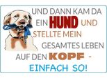 Vianmo Insegna In Legno 20X30 Cm Und Dann Kam Da Ein Hund