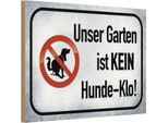 Vianmo Insegna In Legno 12X18 Cm Unser Garten Kein Hunde-Klo