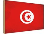 Vianmo Insegna In Legno 12X18 Cm Bandiera Tunesien Flag Of Tunisia Vintage