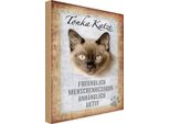 Vianmo Insegna In Legno 18X12 Cm Tonka Katze
