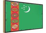 Vianmo Insegna In Legno 20X30 Cm Bandiera Turkmenistans Turkmenistan