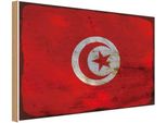 Vianmo Insegna In Legno 12X18 Cm Bandiera Tunesien Flag Of Tunisia Rost