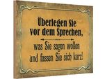 Vianmo Insegna In Legno 20X30 Cm üBerlegen Sie Vor Dem Sprechen