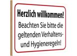 Vianmo Insegna In Legno 12X18 Cm Verhaltens- Und Hygienenregeln