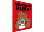 Vianmo Insegna In Legno 18X12 Cm Vorsicht Hund