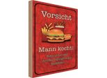Vianmo Insegna In Legno 30X20 Cm Vorsicht Mann Kocht Bitte