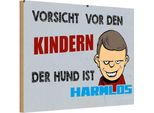 Vianmo Insegna In Legno 20X30 Cm Vorsicht Vor Kinder Hund Harmlos