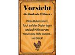 Vianmo Insegna In Legno 30X20 Cm Vorsicht Freilaufende HüHner