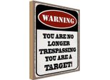 Vianmo Insegna In Legno 18X12 Cm Warning You No Longer You Target