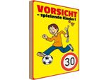 Vianmo Insegna In Legno 30X20 Cm Vorsicht Spielende Kinder 30Kmh