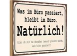 Vianmo Insegna In Legno 12X18 Cm Was Im BüRo Passiert Bleibt Im