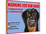 Vianmo Insegna In Legno 12X18 Cm Warnung Vor Hund Multi Sprachen