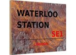 Vianmo Insegna In Legno 12X18 Cm Waterloo Station SE1