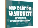 Vianmo Insegna In Legno 12X18 Cm Wahrheit Und Mehrheit