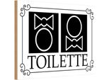 Vianmo Insegna In Legno 20X30 Cm Wc Piktogramm Toilette