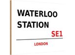 Vianmo Insegna In Legno 12X18 Cm Waterloo Station SE1