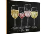 Vianmo Insegna In Legno 12X18 Cm Wein Glass Of Wine? Red White Alkohol