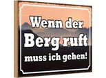 Vianmo Insegna In Legno 12X18 Cm Wenn Berg Ruft Muss Ich Gehen