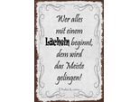 Vianmo Insegna In Legno 18X12 Cm Wer Alles Mit LäCheln Beginnt
