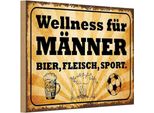 Vianmo Insegna In Legno 20X30 Cm Wellness MäNner Bier Fleisch