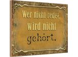 Vianmo Insegna In Legno 12X18 Cm Wer Nicht Redet Nicht GehöRt