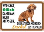 Vianmo Insegna In Legno 20X30 Cm Wer Sagt GlüCk Dackel Hund