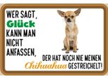 Vianmo Insegna In Legno 20X30 Cm Wer Sagt GlüCk Chihuahua Hund