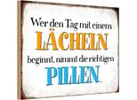 Vianmo Insegna In Legno 12X18 Cm Wer Den Tag Mit Einem LäCheln